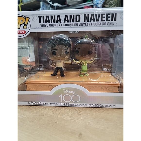 NEW Funko Pop! Moments: Disney - Tiana And Naveen #1322 Large Figurine 100 Years - Picture 3 of 6